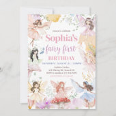 フェアリーお洒落ファースト・バースデーパーティー 招待状 (正面)