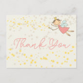フェアリーお洒落プリンセスガール誕生日サンキューユー ポストカード (正面)