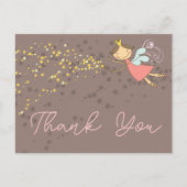 フェアリーお洒落プリンセスガール誕生日サンキューユー ポストカード (正面)