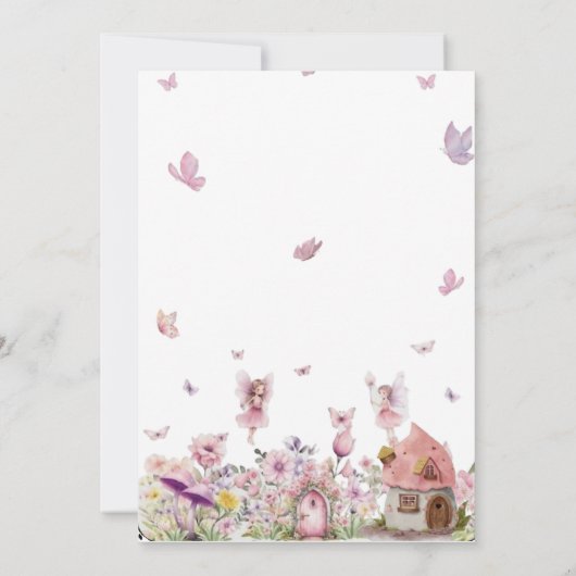 フェアリーお洒落ベイビーシャワー招待状 招待状 (裏面)