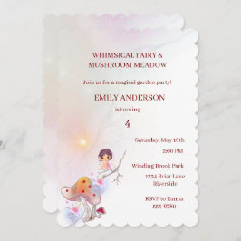 フェアリーお洒落マジカル4th誕生日招待状 招待状