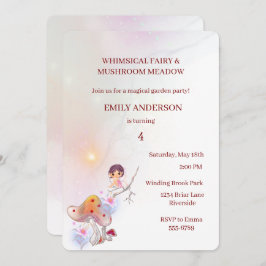 フェアリーお洒落マジカル4th誕生日招待状 招待状