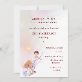 フェアリーお洒落マジカル4th誕生日招待状 招待状