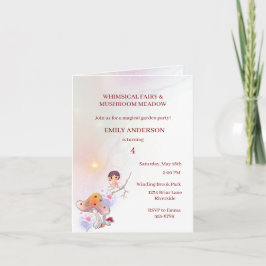 フェアリーお洒落マジカル4th誕生日招待状 招待状