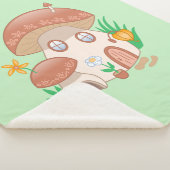 フェアリーお洒落マッシュルームハウスグリーン シェルパブランケット (3/4)