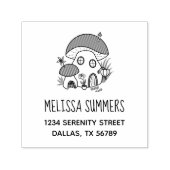 フェアリーお洒落マッシュルームハウス差出人住所 セルフインキングスタンプ (デザイン)