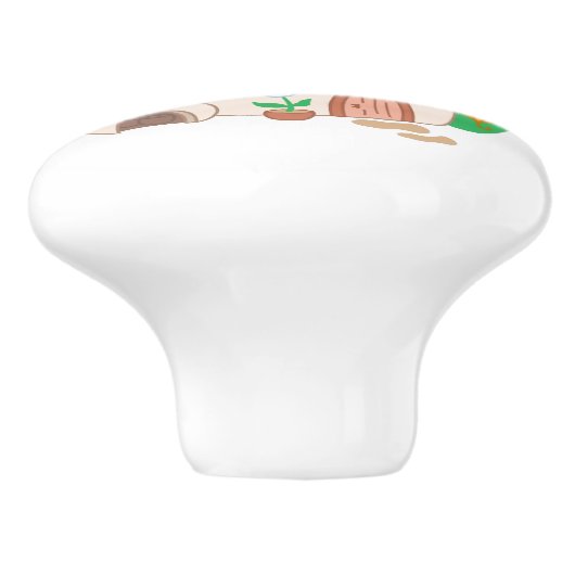 フェアリーお洒落マッシュルームハウス セラミックノブ (側面)