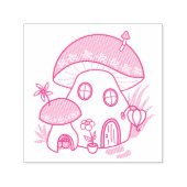 フェアリーお洒落マッシュルームハウス セルフインキングスタンプ (デザイン)