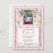 フェアリーお洒落マーメイドとエンジェルパーティー招待状 招待状 (裏面)