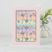 フェアリーお洒落マーメイドとエンジェルパーティー招待状 招待状 (スタンド正面)