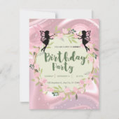 フェアリーお洒落子供の誕生日招待カード 招待状 (正面)