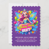 フェアリーお洒落誕生祝い 招待状 (正面)