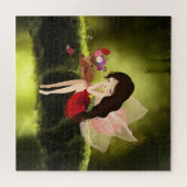 フェアリーかわいらしと鹿の魅惑の森 ジグソーパズル (横)