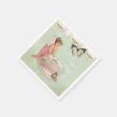 フェアリーかわいらしティーカップ茶パーティーベビーシャワーデコール スタンダードカクテルナプキン (角)