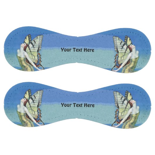 フェアリーかわいらしレッドヘア（昆虫）オオカバマダラ、モナークバタフライウイングブルー ソフトボール (パネル)