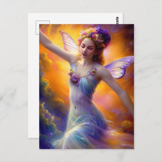 フェアリーかわいらし踊りイン・ザ・ウィンド ポストカード (正面/裏面)