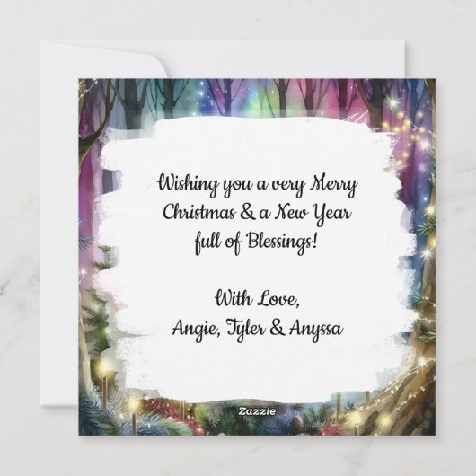 フェアリーかわいらし飾のクリスマスツリー シーズンカード (裏面)