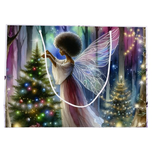 フェアリーかわいらし飾のクリスマスツリー ラージペーパーバッグ (裏面)