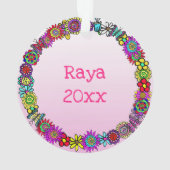 フェアリーかわいらし&レインボーユニコーン&バタフライ オーナメント (裏面)