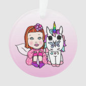 フェアリーかわいらし&レインボーユニコーン&バタフライ オーナメント (正面)