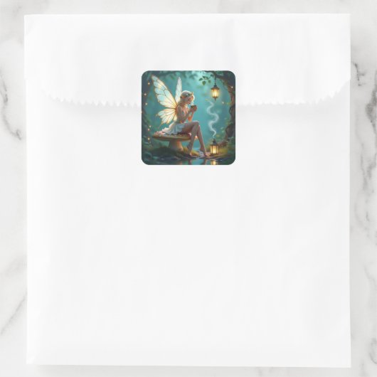 フェアリーとコ保ーヒーのTouch スクエアシール (バッグ)