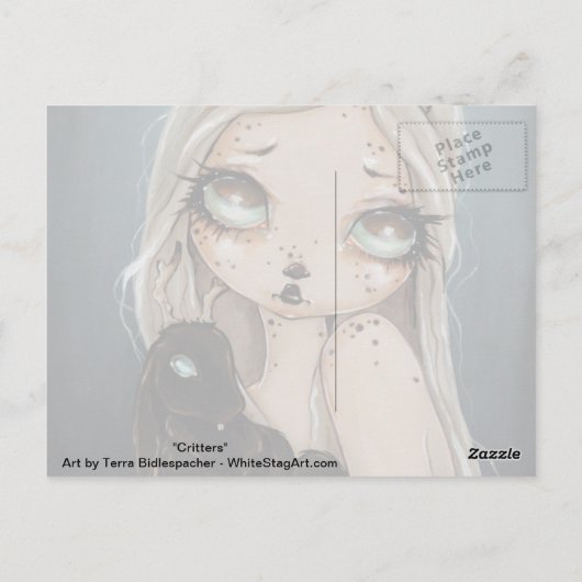 フェアリーのゴシック様式のジャカループファンタジー絵葉書 ポストカード (裏面)