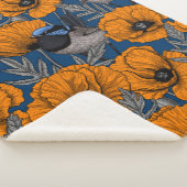 フェアリーのレンツとオレンジ色のケシの花 シェルパブランケット (3/4)