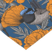 フェアリーのレンツとオレンジ色のケシの花 ショートテーブルランナー (コーナー)