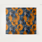 フェアリーのレンツとオレンジ色のケシの花 タペストリー (正面(横))