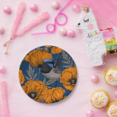 フェアリーのレンツとオレンジ色のケシの花 ペーパープレート (パーティー)