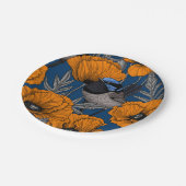 フェアリーのレンツとオレンジ色のケシの花 ペーパープレート (アングル)