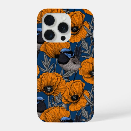 フェアリーのレンツとオレンジ色のケシの花 iPhoneケース (裏面)