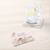 フェアリーの最初の誕生日パーティーデコール スクエアペーパーコースター (インサイチュ)