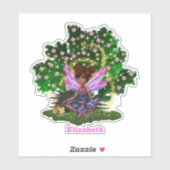 フェアリーアフリカ系アメリカ人さくらんぼの花の木名 シール (シート)