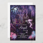 フェアリーアンドフレンズ誕生日招待状 招待状 (正面/裏面)