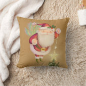 フェアリーウィングサンタ金ゴールド装飾用クッション クッション (ブランケット)