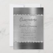 フェアリーウィングシルバーガウン | プラチナフォイルフェイクシェン 招待状 (裏面)