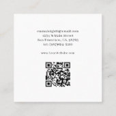 フェアリーウィングフローラムーンジュエリーの快楽 スクエア名刺 (裏面)