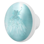 フェアリーウィングミントガウン | ルクスパールグリーンアクアシェン セラミックノブ (右)