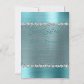 フェアリーウィングミントガウン | ルクスパールグリーンアクアシェン 招待状 (裏面)