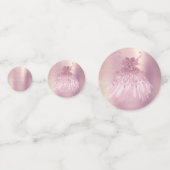 フェアリーウィングモーヴガウン | ラグジュアリーな埃っぽいピンクシェン コンフェッティ (正面)