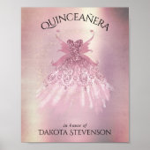 フェアリーウィングモーヴガウン | ラグジュアリーな埃っぽいピンクシェン ポスター (正面)