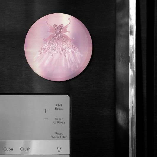 フェアリーウィングモーヴガウン | ラグジュアリーな埃っぽいピンクシェン マグネット