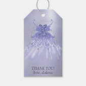 フェアリーウィングラベンダーガウン | パープルシェンありがとう ギフトタグ (正面)