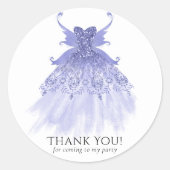 フェアリーウィングラベンダーガウン | パープルシェンありがとう ラウンドシール (正面)