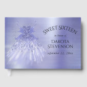 フェアリーウィングラベンダーガウン | 紫虹彩光沢 ゲストブック (正面)