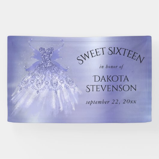 フェアリーウィングラベンダーガウン | 紫虹彩光沢 横断幕 (横)