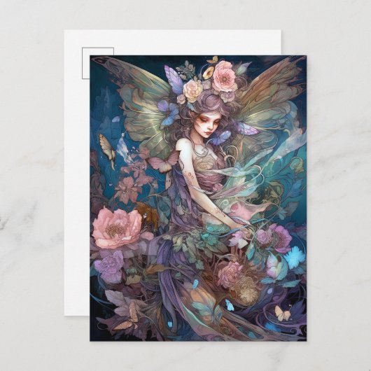 フェアリーウーマンファンタジーアート ポストカード (正面/裏面)