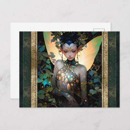 フェアリーウーマンファンタジーアート ポストカード (正面/裏面)