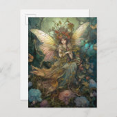 フェアリーウーマンファンタジーアート ポストカード (正面/裏面)